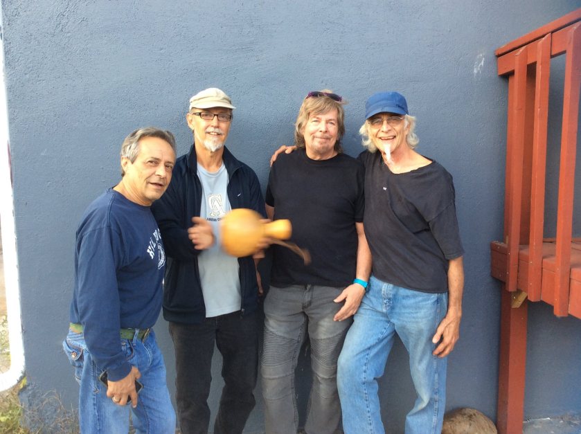 (L-R) KENNY PASSARELLI (Joe Walsh/Barnstorm, Hall & Oates, CSY, Dan Folgelberg, Elton John and many others), STEVE AMEDEE (the Subdudes), JOCK BARTLEY (Firefall & Gram Parsons) and JOHN MAGNIE (the Subdudes)